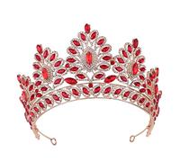 LRXIYODE Baroque Style Bridal Crown Luxurious Rhinestone Wedding Headdress for Bride Elegant Hair Accessory for Special Parties and Proms Chic and Unique Design Women