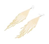 LRXIYODE Beaded Tassel Earrings for Women Chic Long Dangle Ear Jewelry Lightweight and Stylish Ear Danglers for Daily Wear and Special Occasions