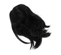 LRXIYODE Black Straight Short Bob Wig with Bangs Cosplay Hair Prop for Women Natural Looking Short Hair Wigs for Role Playing Halloween Events and Themed Gatherings