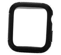 LRXIYODE Black Tpu Full Cover Watch Protective Case with Tempered Film Scratch Shockproof Shell Compatible with Apple Watch Durable Soft Bumper Guard for All Around Protection
