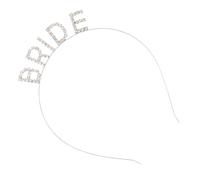 LRXIYODE Bridal Headband with Rhinestone Letters Hairband for Wedding Party Elegant Silver Bride Accessory for Women Decorative Hairband for Special Occasions