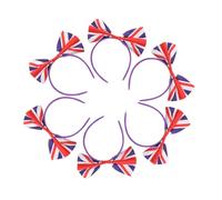 LRXIYODE British Flag Bowknot Hair Bands 6pcs Uk Union Jack Headband Country Flag Hair Hoop for Sports Fans and Festivals