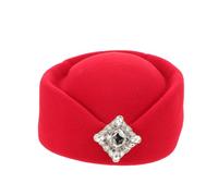 LRXIYODE British Style Beret Costume Stewardess Hat Cap Stewardess Beret Caps Air Hostess Red