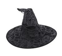 LRXIYODE Broken Holes Witch Hat Lightweight Cloth Wide Brim Cosplay Prop for Halloween Party and Costume Comfortable Fit for Adults and Teens