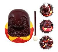 LRXIYODE Buddhist Percussion Instrument Woodblock with Ergonomic Wooden Stick for Meditation and Religious Ceremony Smooth Edges and Practical Percussion Tool for Temple and Home Use