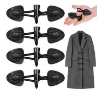 LRXIYODE Cardigan Fastener 4 Pairs Classic Style Toggle Buttons Replacement for Woolen Coat Knitting Accessories
