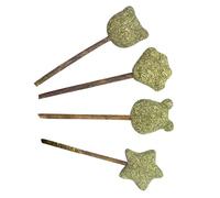 LRXIYODE Cat Catnip Lollipop Set 4PCS Cat Sweet for Digestion Catnip Flavored Treats Five Pointed Star Shape for Cats and Kittens
