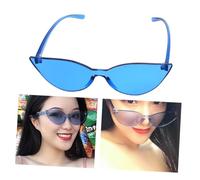 LRXIYODE Cat Eye Sunglasses for Women Creative Beach Eyewear Blue Decorative Eyeglasses for Parties Fashion Forward Lightweight Design Durable Structure for Outdoor Activities