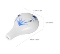 LRXIYODE Ceramic Six-Hole Ocarina Alto C Key Wind Instrument, Portable Beginner Ocarina with Short Mouthpiece, Blue Bamboo Design for and Music Enthusiasts Camping and Gatherings