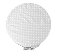 LRXIYODE Children Dining Chair Cushion Round Baby Chair Heightening Pad Non-Slip Sponge Comfortable Seat Pad for Kids Home Use Silver Star Pattern 32cm Diameter 8cm Thick