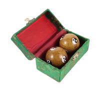 LRXIYODE Chinese Baoding Balls 42mm Gold Meditation Hand Exercise Stress Relief Massage Balls for Hand Therapy and Mindfulness Relaxation at Home Or Office