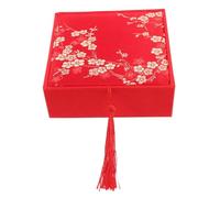 LRXIYODE Chinese Box Jewelry Storage Box with Brocade Material and Vintage Appearance, A Trinket Case Designed to Keep Jewelry from Stains and Organize Amber and Diamonds for Home Use