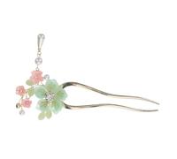 LRXIYODE Chinese Style Glazes Flower Hair Stick for Buns Lightweight Shaped Hair Fork Elegant Handmade Hairpin Accessory for Women and Teens Retro Ancient