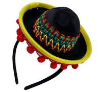 LRXIYODE Cinco De Mayo Mexican Hat Headband Lightweight Party Accessory Festive Bright Colors Creative Chic Design for Carnival and Festival Celebrations