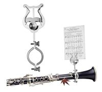 LRXIYODE Clarinet Lyre Clip Music Sheet Holder Durable Oboe Lyre Clamp for Marching Band Strong Clip for Various Sheet Easy to Use Music Book Clamp