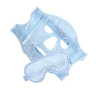 LRXIYODE Cold Face Mask and Eye Cold Compress Pack Set Blue Cooling Gel Ice Mask White Ice Beads Reusable Facial for Dark Circles Puffiness Headache Relief Suitable for Men and Women