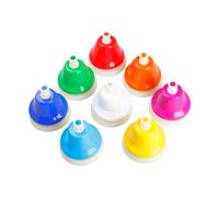 LRXIYODE Colorful Eight Tone Metal Hand Bells Educational Percussion Instrument for Boys Early Learning Musical for Classroom Daycare
