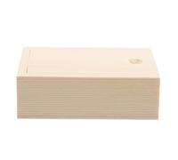 LRXIYODE Compact Wooden Storage Box with Sliding Lid Durable Natural Wood Organizer for Small Jewelry Dice Poker Cards Portable Multi Functional Holder for Home and Travel Elegant Space