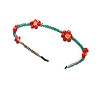 LRXIYODE Contrast Headband Flower Design Crystal Embellished Hair Accessory for Girls for Weddings Parties
