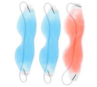 LRXIYODE Cooling Gel Eye Mask 3pcs Ice Eye Masks Therapeutic Cold Compress and Headache Soothing Suitable for Travel and Sleep Random Color