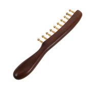 LRXIYODE Copper Bristles Wide Tooth Hair Comb Sandalwood Handmade Wooden Scalp Meridian Massage Tool with Cloth Bag for Men and Women Hair Care Routine
