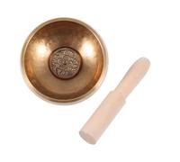 LRXIYODE Copper Singing Bowl for Yoga and Meditation with Voice, Soothes The Mood, Golden Sound Healing Bowl for Energy Therapists and Spiritual Practitioners,