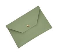 LRXIYODE Cosmetic Bag and Makeup Brush Pouch Large Capacity Slim Double-Sided Leather Money Pouch Wallet for Women Travel Organizer in Teal