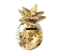 LRXIYODE Creative Pineapple Shape Ceramic Coin Jar Money Bank for Home Ornament Desktop Decoration Piggy Bank for Saving and Teaching Financial Habits