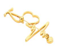 LRXIYODE Creative Stethoscope Heart Brooch Decorative Badge Jewelry Clothing Accessory for Nurses Doctors Students Party Events and Travel