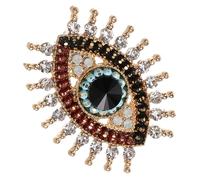 LRXIYODE Crystal Devil Eye Brooch Pin Coat Accessory for Women Elegant Rhinestone Scarf Shawl Clip with Vivid Design and Fashionable Ornament for Clothing Decoration
