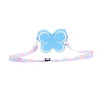 LRXIYODE Cute Butterfly-Shaped Silicone Purse for Mini Crossbody Wallet Small Coin Bag Soft Accessory in Sky Blue Compact and Fashionable