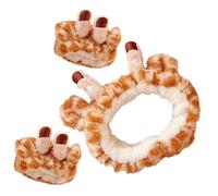 LRXIYODE Cute Giraffe Spa Headband and Wristband for Women Soft Face Wash Hairband for Makeup Shower Facial Mask and Skincare Keeps Hair Neat and Tidy Gift for Family and Friends