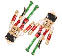 LRXIYODE Cute Nutcracker Earrings for Women, Alloy Colorful Drip Oil Earrings with Crystal, Small Post Ear Studs for, Creative Jewelry for Birthdays and Proms