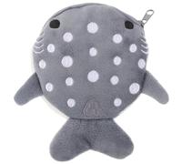 LRXIYODE Cute Plush Shark Coin Purse Wallet with Smooth Zipper Portable Accessory Pouch for Women Everyday Use Cozy Storage Bag