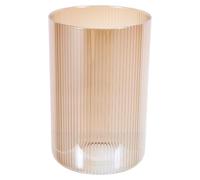 LRXIYODE Cylinder Glass Lampshade Replacement for E27 Lamp Bases, Brown Striped Outer Wall with Heat Resistant Glass, 3.94in Height and Diameter, for Dining Room Lighting and Living Areas