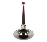LRXIYODE D Key Traditional Chinese Suona Instrument in Ebony Wood with Silver Bell, Folk Wind Musical Instrument for Beginners and Music Students, Crack-resistant Design for Practice