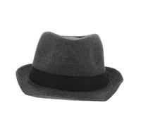 LRXIYODE Dark Grey Trilby Hat for Men and Women Classic Wide Brim Fedora with Flat Soft Brim Retro Jazz Style Gentleman Dress Cap for Valentine S Day Outdoor Shade and Vintage Fashion