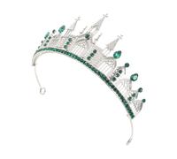 LRXIYODE Dark-style Crown Headdress Gothic Queen Tiara for Wedding Bridal Prom Cosplay Pageant Party Crystal Alloy Headpiece