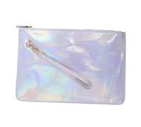 LRXIYODE Dazzle Pu Envelope Bag Women’s Chic Mirror Surface Holographic Pouch White Fashion Storage Shopping Handbag for Daily Use