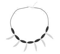 LRXIYODE Decorative Necklace Caveman Jungle Necklace Men's Tooth Jewelry Costume Resin White