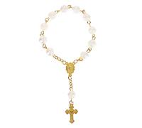 LRXIYODE Delicate Rose Beads Prayer Bracelet Pilgrimage Beads Hand Chain Elegant Rosary Design for Daily Wear Spiritual Use for Theme Parties Travel Prayer