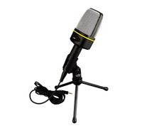 LRXIYODE Desktop Microphone with Tripod Stand Interference Recording Mic for Karaoke Singing Computer Chatting and Music Capture Compatible Laptop