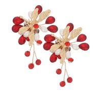 LRXIYODE Detachable Rhinestone Bridal Shoe Clips Crystal Dragonfly Pearl Buckles for Wedding Dress Shoes Handmade Lightweight Floral Applique Charms for Women S Formal Footwear Accessories