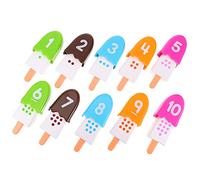 LRXIYODE Digital Matching Educational Number Popsicle Game for Learning Fine Motor Skills Development Safe Smooth Surface Parent Interactive Play