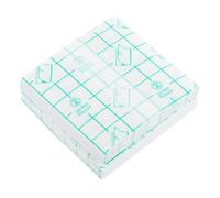 LRXIYODE Disposable Makeup Hand Palettes 100pcs 7x7cm Waterproof Pu Film Mixing Plates Adhesive Cosmetic Pallets for Nail Art and Professional Makeup Use Random Color