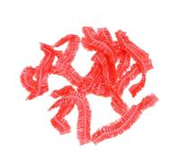LRXIYODE Disposable Shower Cap 100pcs Red Bathing Caps for Women Practical Bathroom Accessories