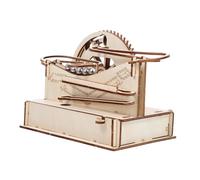 LRXIYODE DIY 3D Wooden Puzzle Set for Boys and Girls Great Wall Track Rolling Beads Mechanical Toy Creative Marble Run Puzzle for Family Fun and Learning