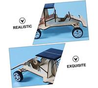 LRXIYODE DIY Solar Energy Powered Car Kit for Precision Cut Construction for Childrens Encourages Independent Thinking and Hands Assembly Sunlight Activated Educational Plaything