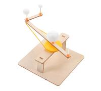 LRXIYODE DIY Wood Solar System Model Kit with Sturdy Base Sun Earth Moon Orbit Planetarium Prop for Grade Classroom Science Learning and Educational Indoor Decoration