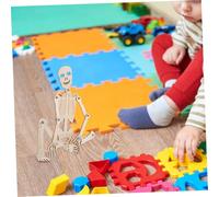 LRXIYODE DIY Wooden Human Skeleton Model Assembly Kit Educational Lightweight Visual Learning Prop for Students Science Study Gift